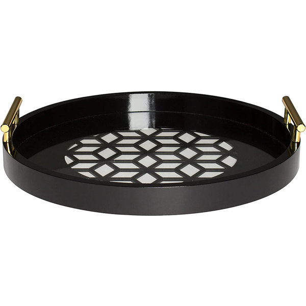 Mercer41 Genissa Round Wood Tray Wayfair